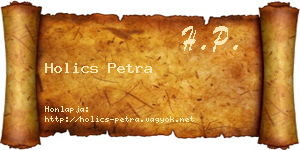 Holics Petra névjegykártya